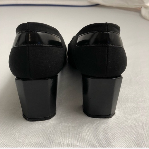 Stuart Weitzman black stretch square toe pumps 8.5 - Picture 3 of 5